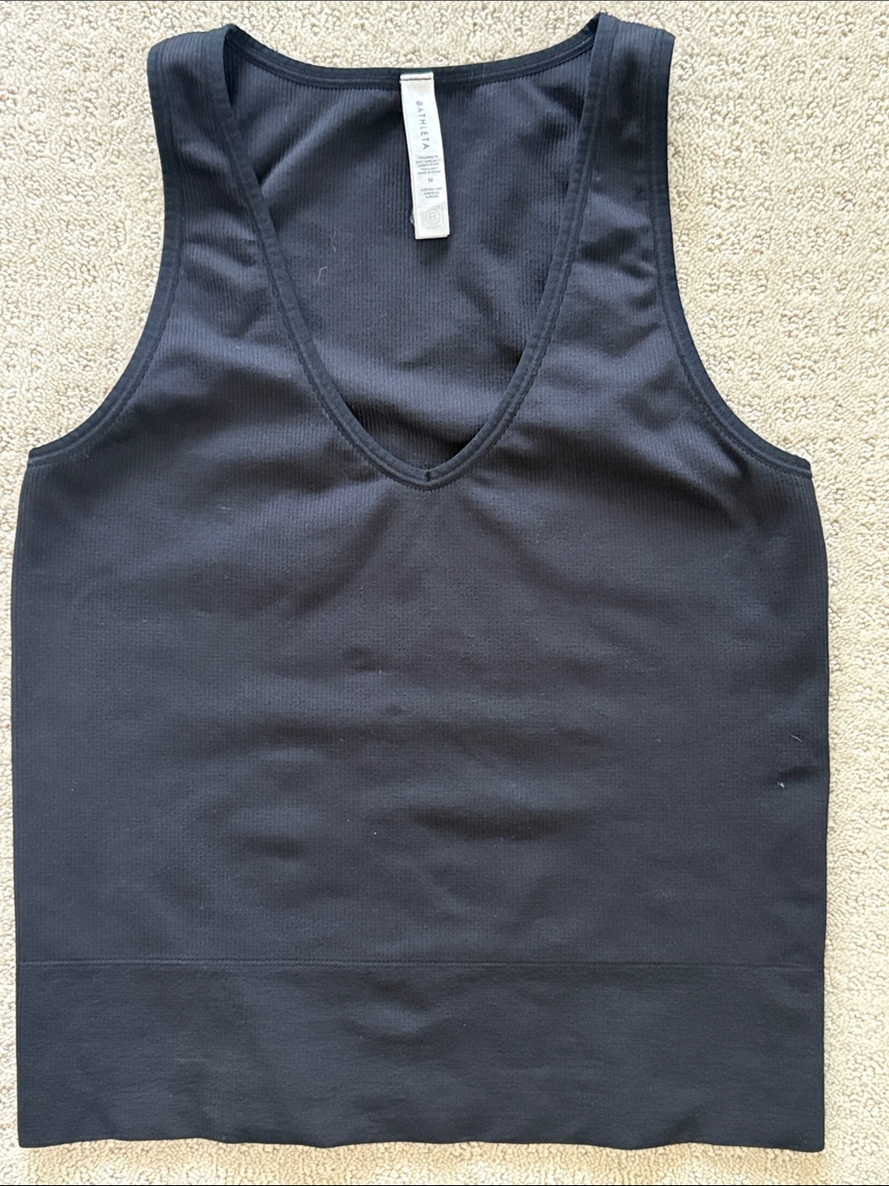 Athleta Black V-neck Tank -  women’s medium